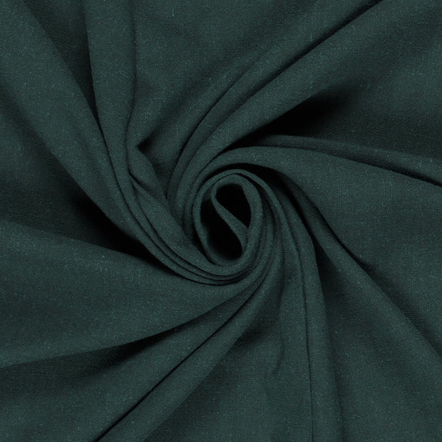 Woven Viscose Linen fabric Unicolour Dark Green