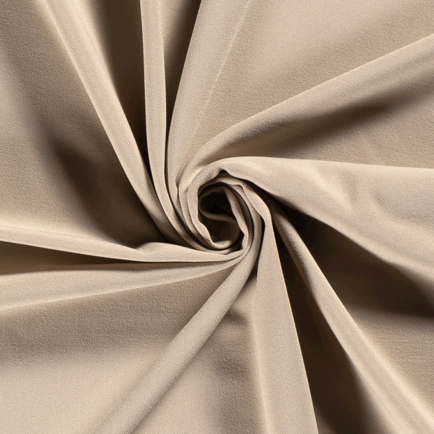 Moss Crêpe tissu Unicolore Beige