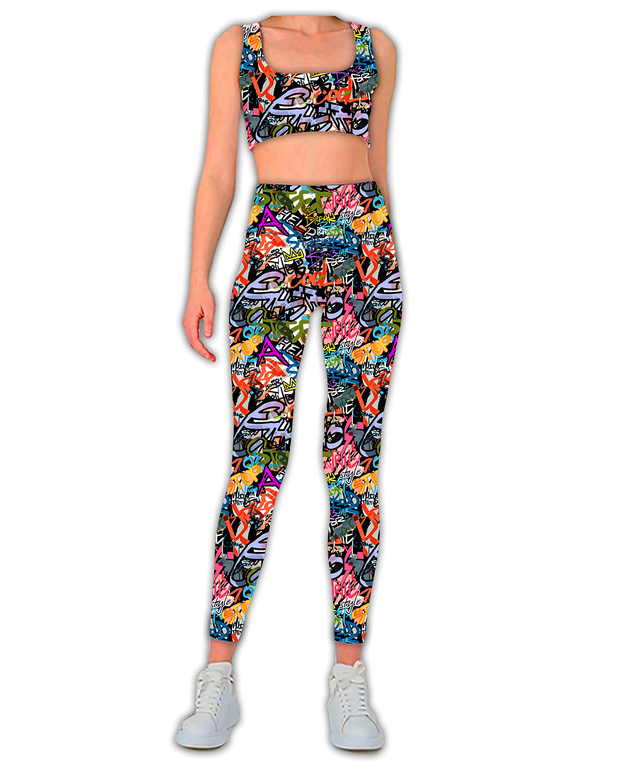 Sportswear Jersey fabric Graffiti Black