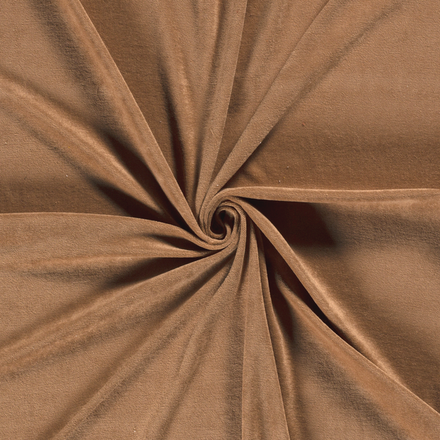 Stretch terry fabric Nutmeg 