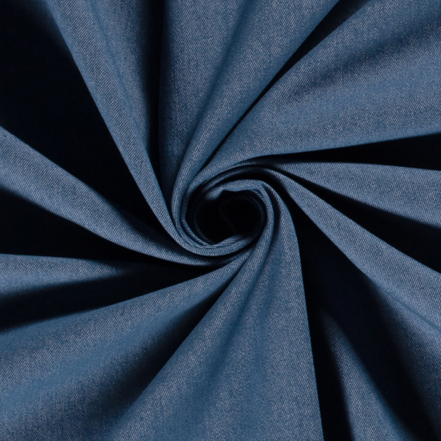 Jeans Stretch fabrik Uni Indigoblau