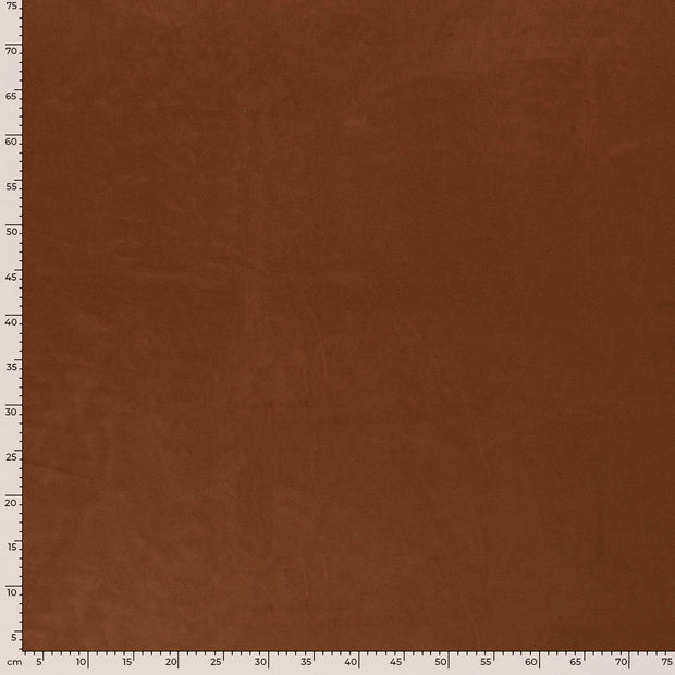 Suede leather fabric Unicolour Brown