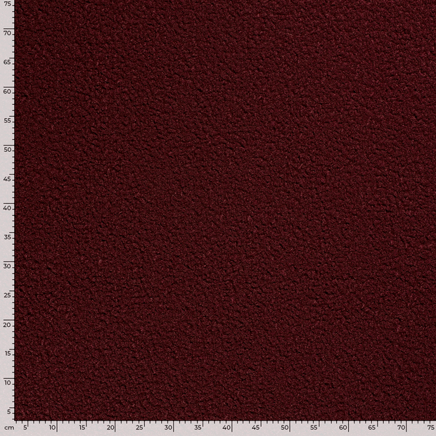 Bouclé fabric Unicolour Wine red