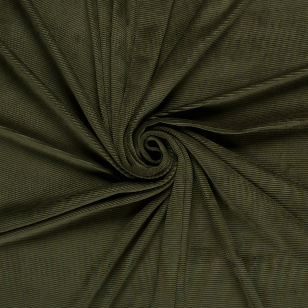 Nicky Velours Rib fabrik Khaki-Grün 