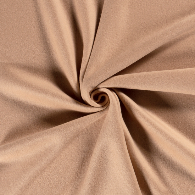 Cotton Fleece fabric Nutmeg brushed 
