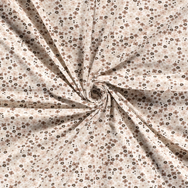 Jersey fabric Off White printed 