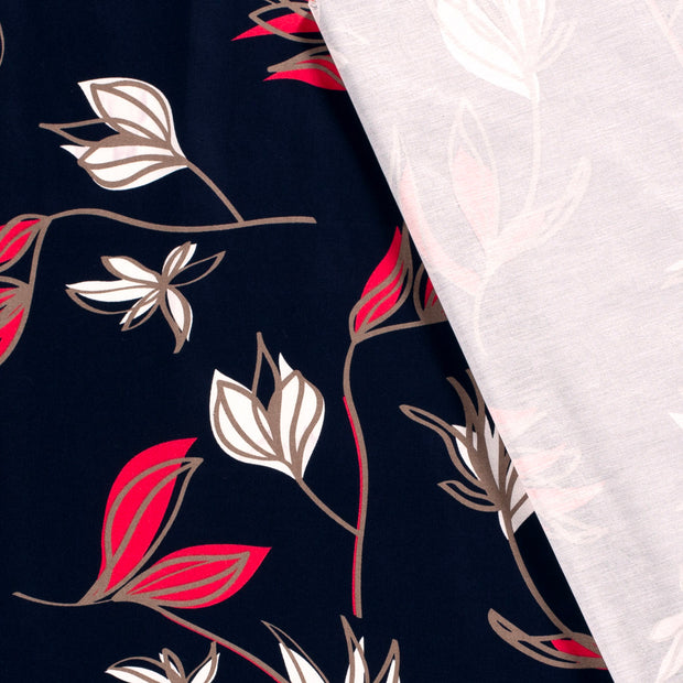Cotton Satin fabric Flowers printed 
