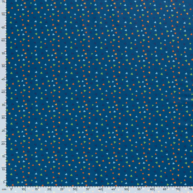 Cotton Jersey fabric Triangle Indigo