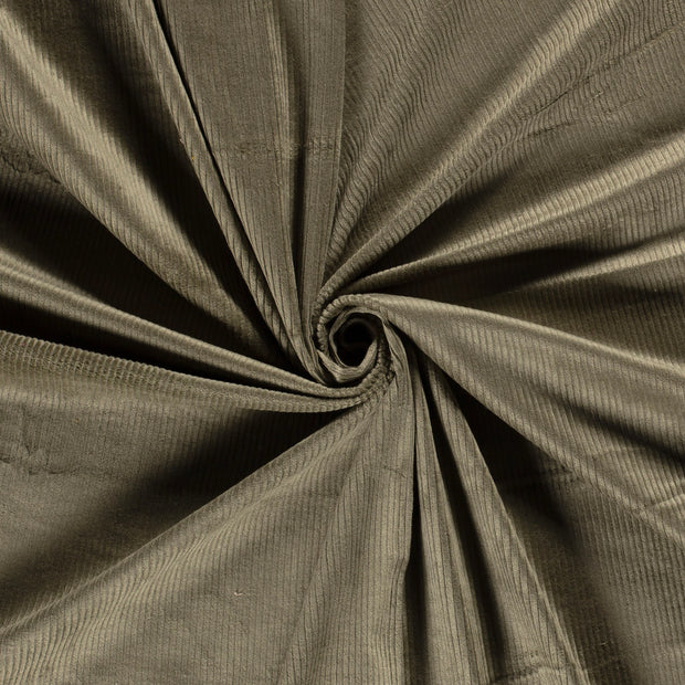 Jumbo Corduroy Stretch 6w tela Verde caqui 