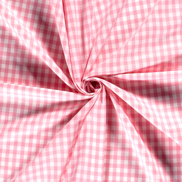 Cotton Poplin fabric Pink yarn dyed 