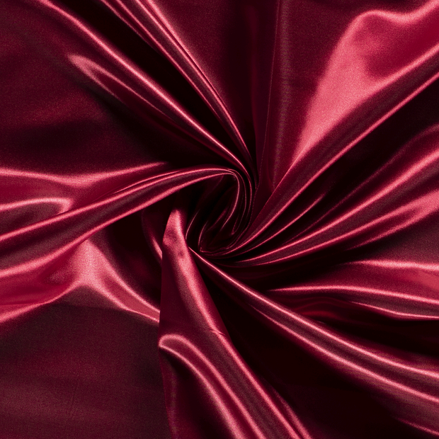 Satin fabric Unicolour Bordeaux