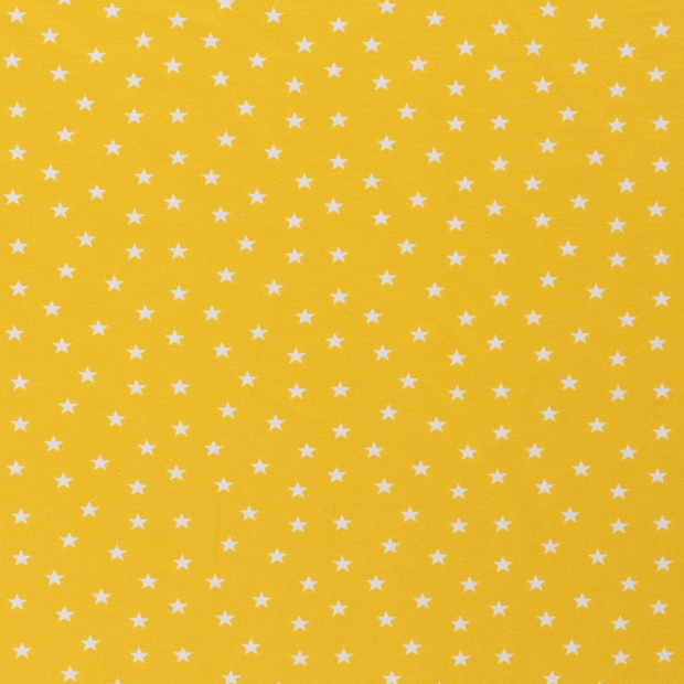 Jersey fabric Stars Yellow