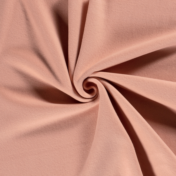 Cotton Fleece fabric Coral brushed 