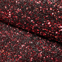 Velvet Sequins Unicolour Dark Red
