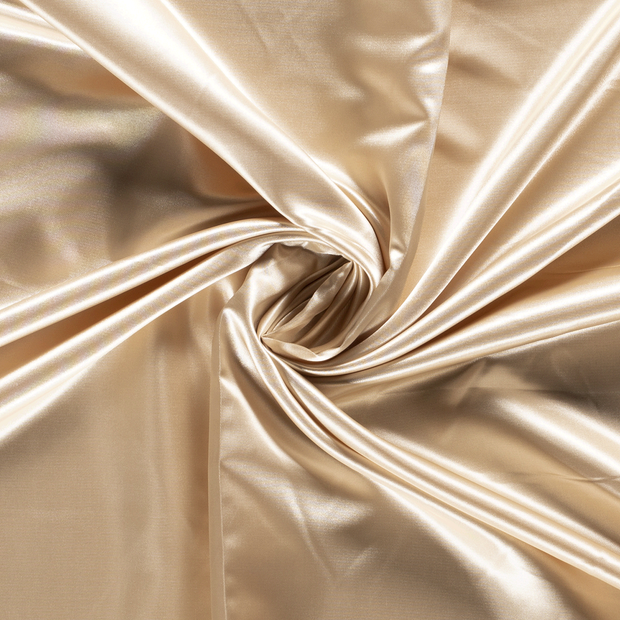 Satin fabric Unicolour Beige