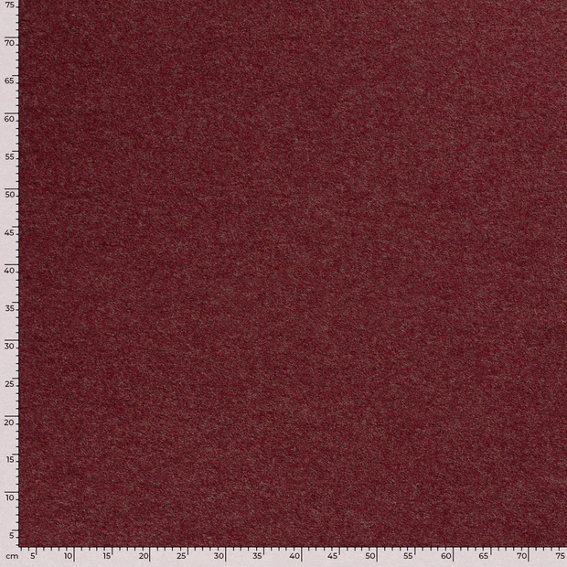 Wool Boucle fabric Unicolour Bordeaux