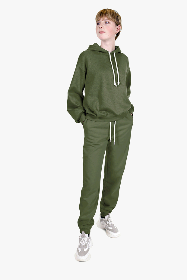 Jogging fabric Unicolour Forest Green