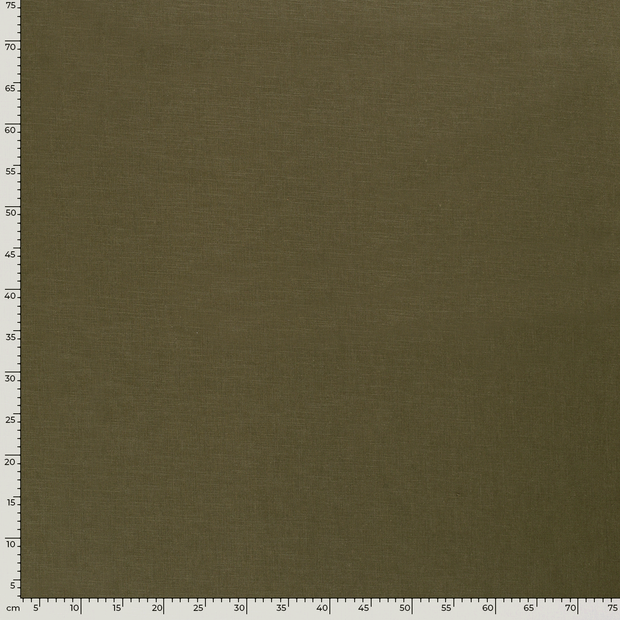 Leinen fabrik Uni Khaki-Grün