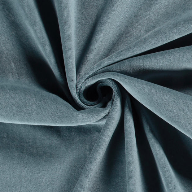 Nicky velours fabric Unicolour Indigo