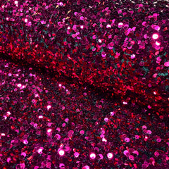 Velvet Sequins Unicolour Fuchsia