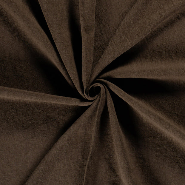 Linen fabric Brown stone washed 