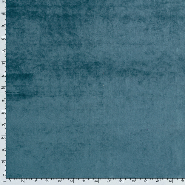 Velvet fabric Unicolour Petrol