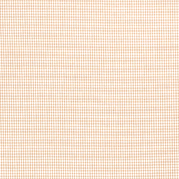 Cotton Poplin fabric Checks Camel