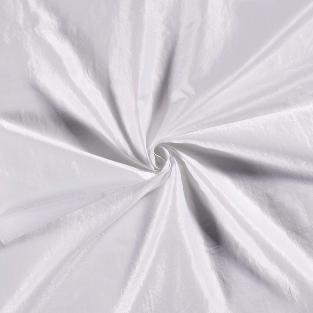 Taffetas tissu Blanc optique froissé 
