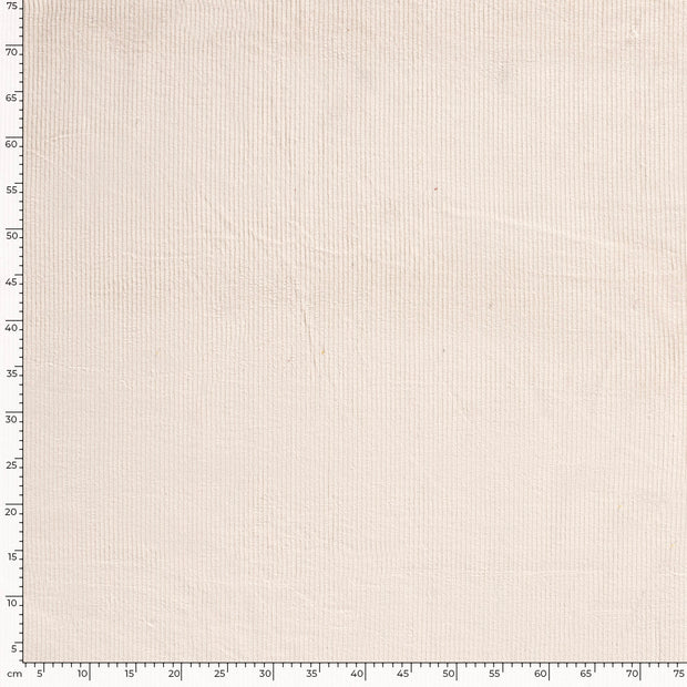Jumbo Cord Stretch 6w fabric Unicolour Off White