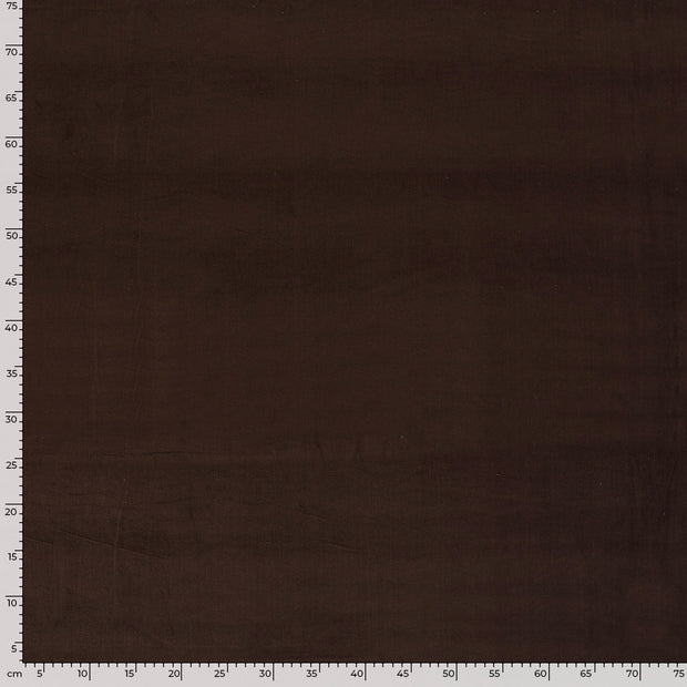 Babycord 21w fabric Unicolour Dark Brown