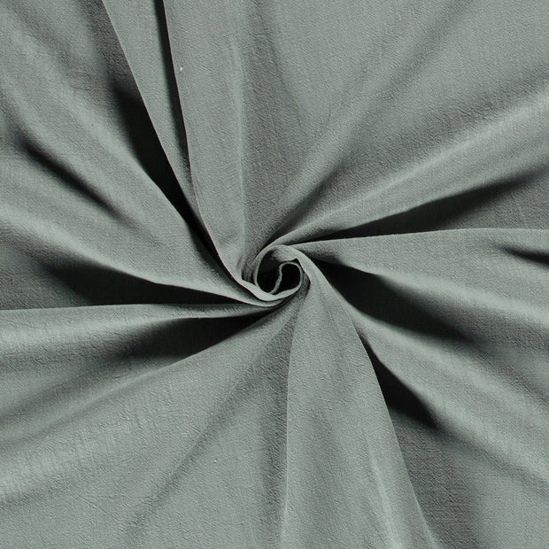 Linen fabric Dark Mint stone washed 