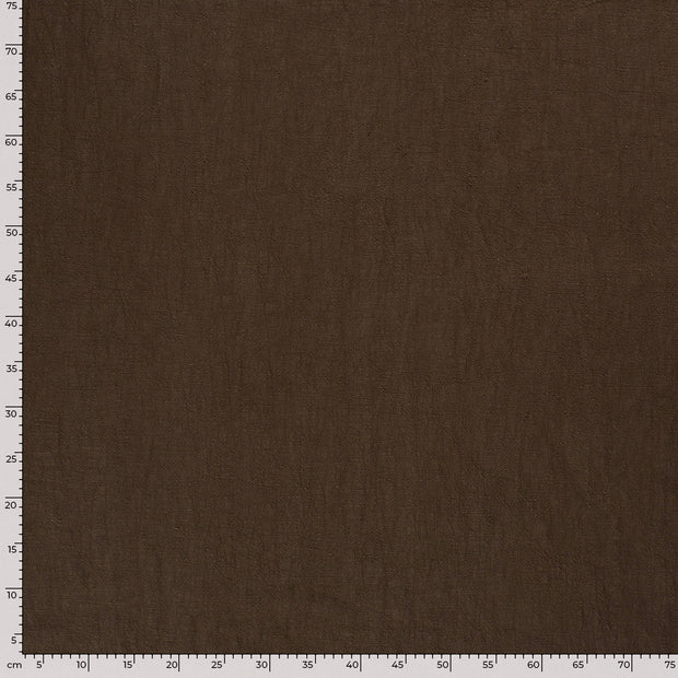 Linen fabric Unicolour Brown
