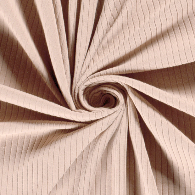 Rib Jersey fabric Unicolour Salmon