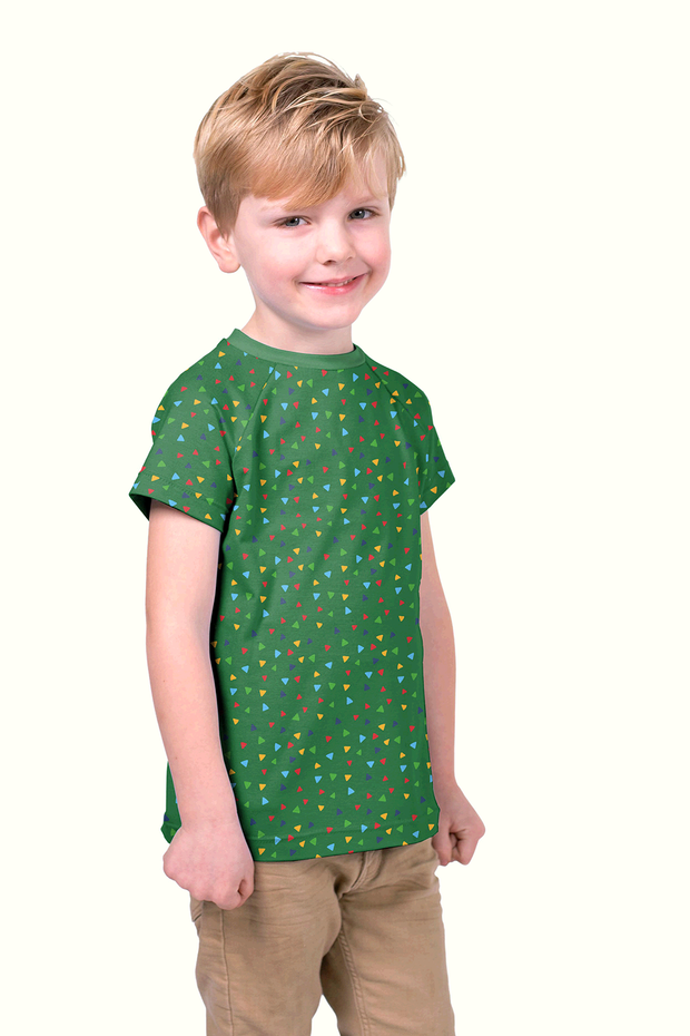 Jersey fabric Triangle Green