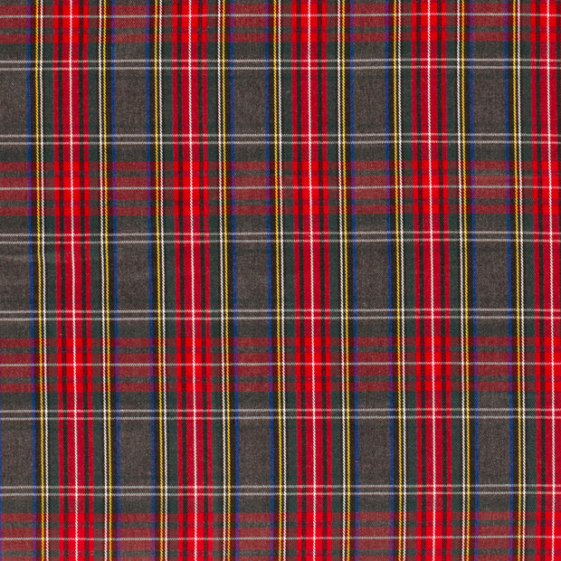 Gabardine fabric Checks Grey