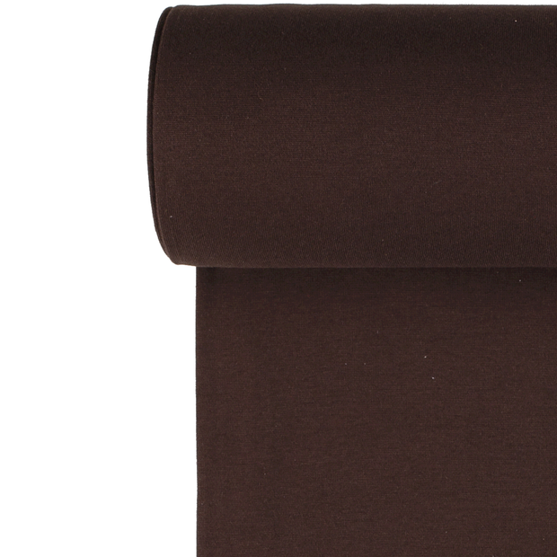 Cuff Material GOTS organic fabric Unicolour Brown
