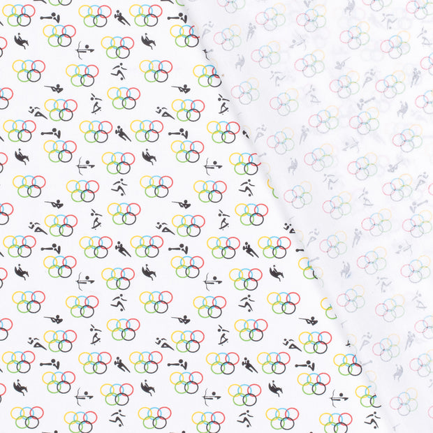 Cotton Poplin fabric Games printed 