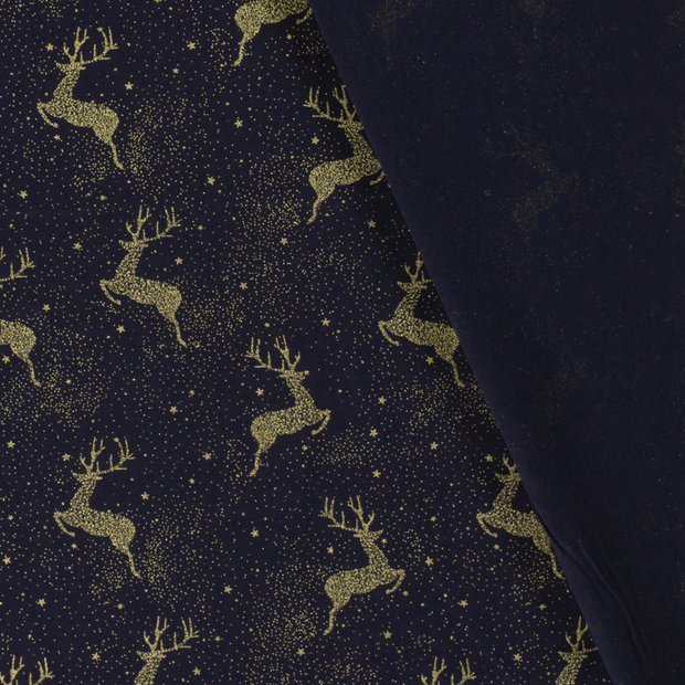 Cotton Poplin fabric Christmas printed and foil 