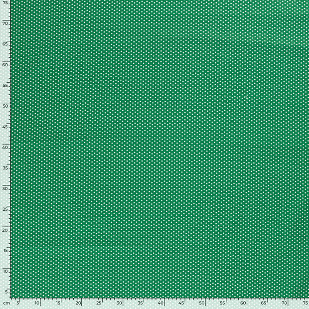 Cotton Poplin fabric Stars Green