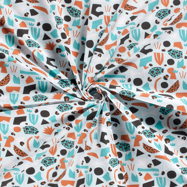 Jersey fabric Mint printed 
