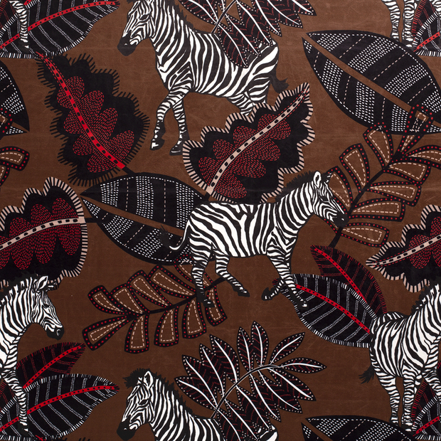 Velvet fabric Brown matte 